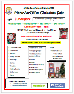 2025 Grange Christmas Flyer Image