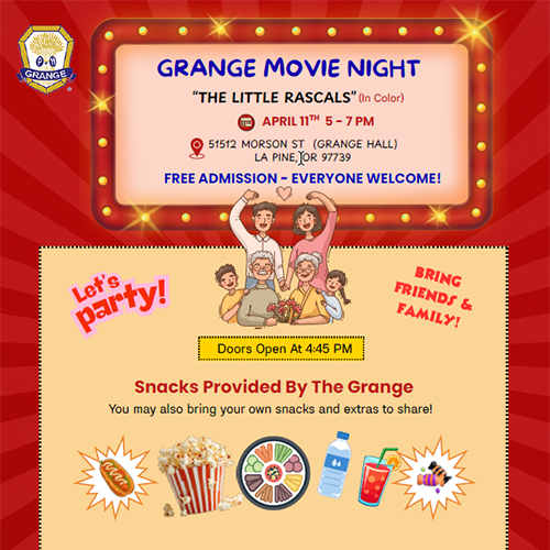 La Pine Grange Movie Night