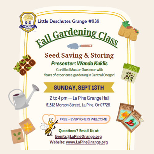 Fall Gardening Classes – Free – Sep 13th