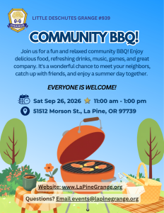 Grange BBQ 09-26-26