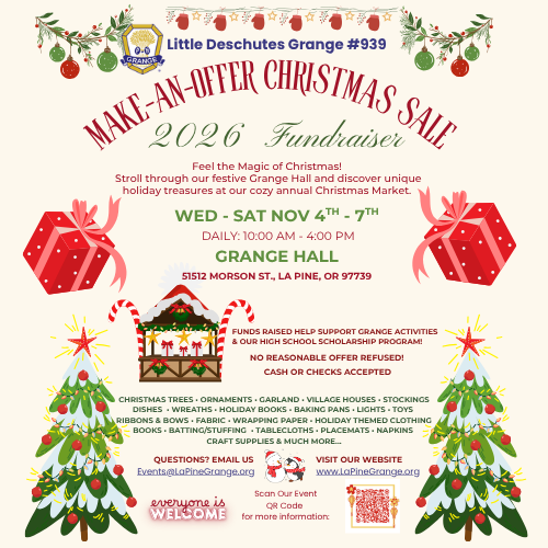Make-An-Offer Christmas Sale 2026, La Pine Grange