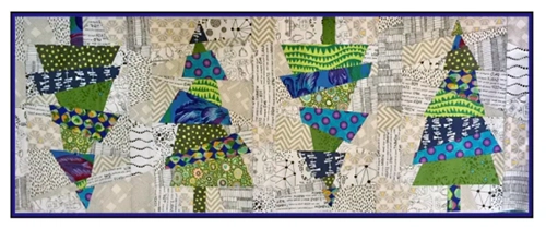 Wonky Christmas Tree Table Runner Class by Homestead Quilts.